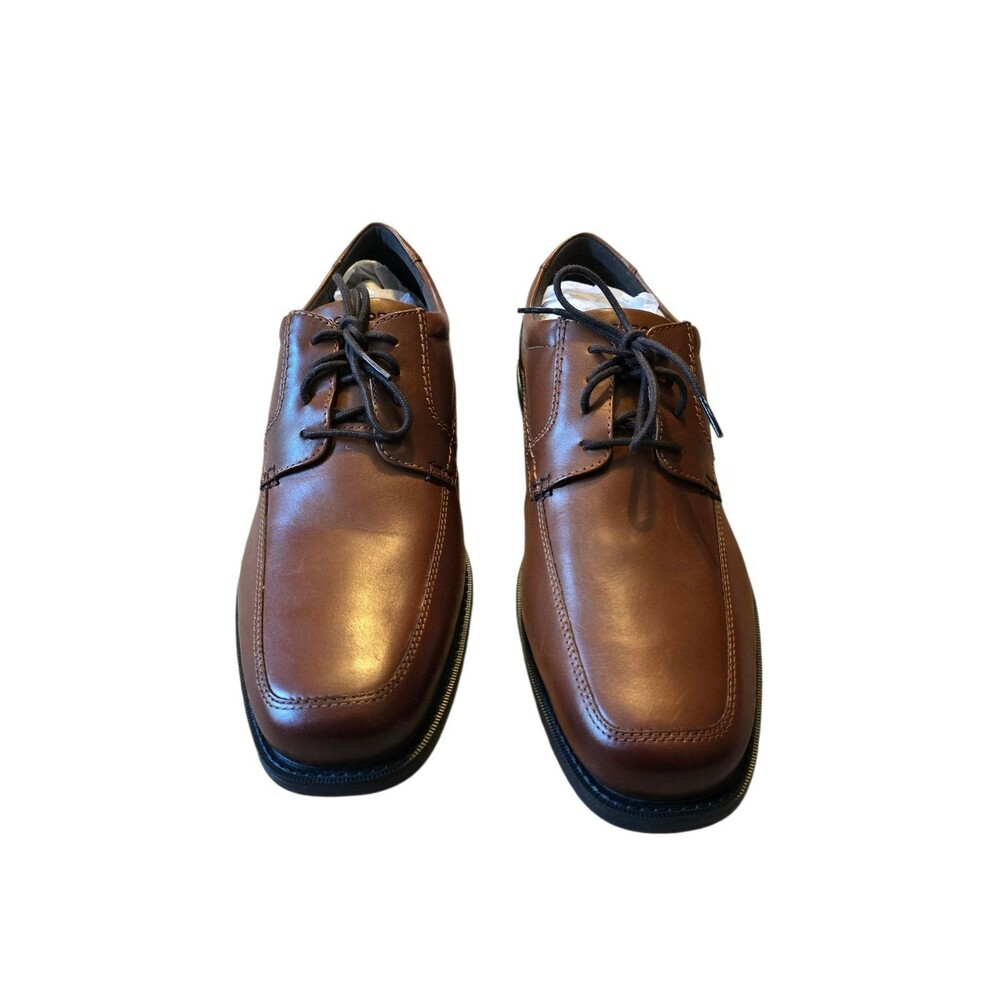 Rockport SL2 Apron Toe Men's Leather Lace-Up Derby Dress Shoes Brown Size 11.5XW